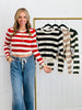 Striped Fitted Sweater Top (Reg.)-4 Colors