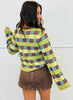 Chocolate Check Wide Sleeve Sweater (Reg)