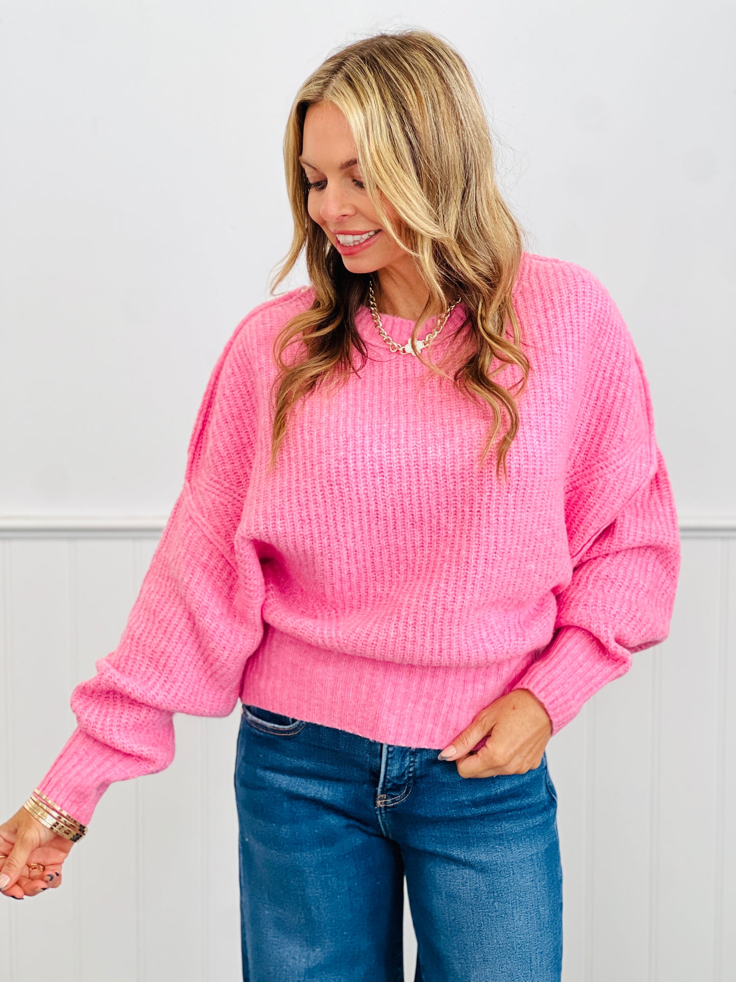 Timeless Ribbed Knit Sweater Top (Reg.)-2 Colors