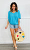 Andree V-Neck Pocket Short Sleeve Top (Reg. and Plus) - 4 Colors
