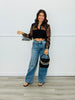 Black Sheer Lace Shirt (Reg.)