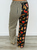 Split Decision Black/Beige Printed Stripe Pants (Reg & Plus)