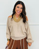 Taupe Boat Neck Sweater (Reg. and Plus)