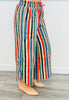 Multi Stripe Tulip Hem Pull On Pants (Reg.)