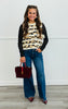 Leopard Stripe Sweater Vest Top (Reg.)