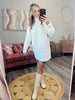 Cream High Neck Mini Sweater Dress (Reg.)