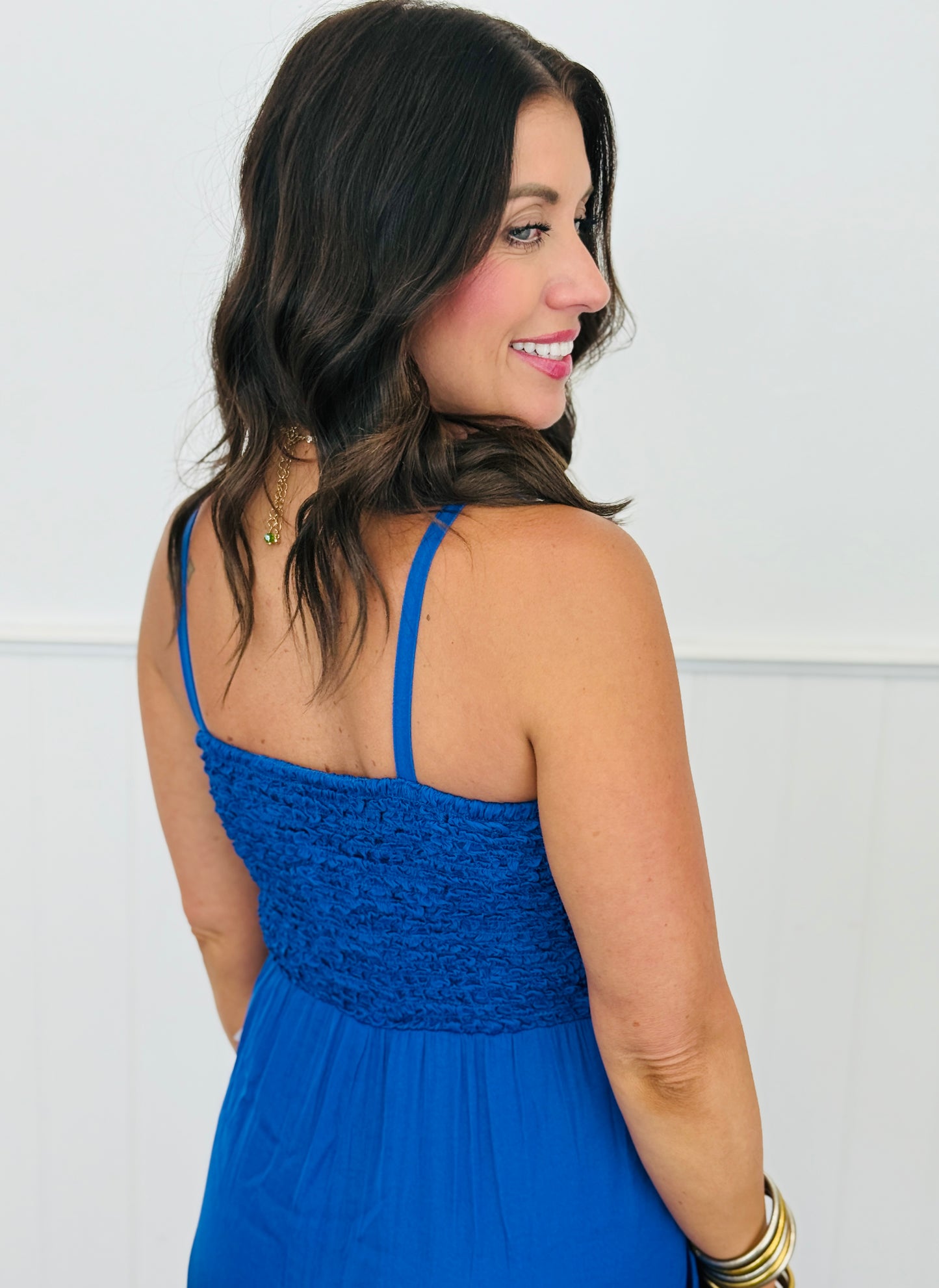 Smocked Bodice Wide Leg Jumpsuit (Reg.) - 3 Colors