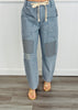 Washed Denim Striped Pants (Reg. and Plus)