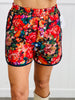 Quilted Vibrant Floral Print Shorts (Reg & Plus)