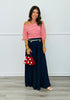 Red Striped Tie Back Top (Reg.)