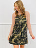 Washed Camo Overall Mini Dress (Reg & Plus)