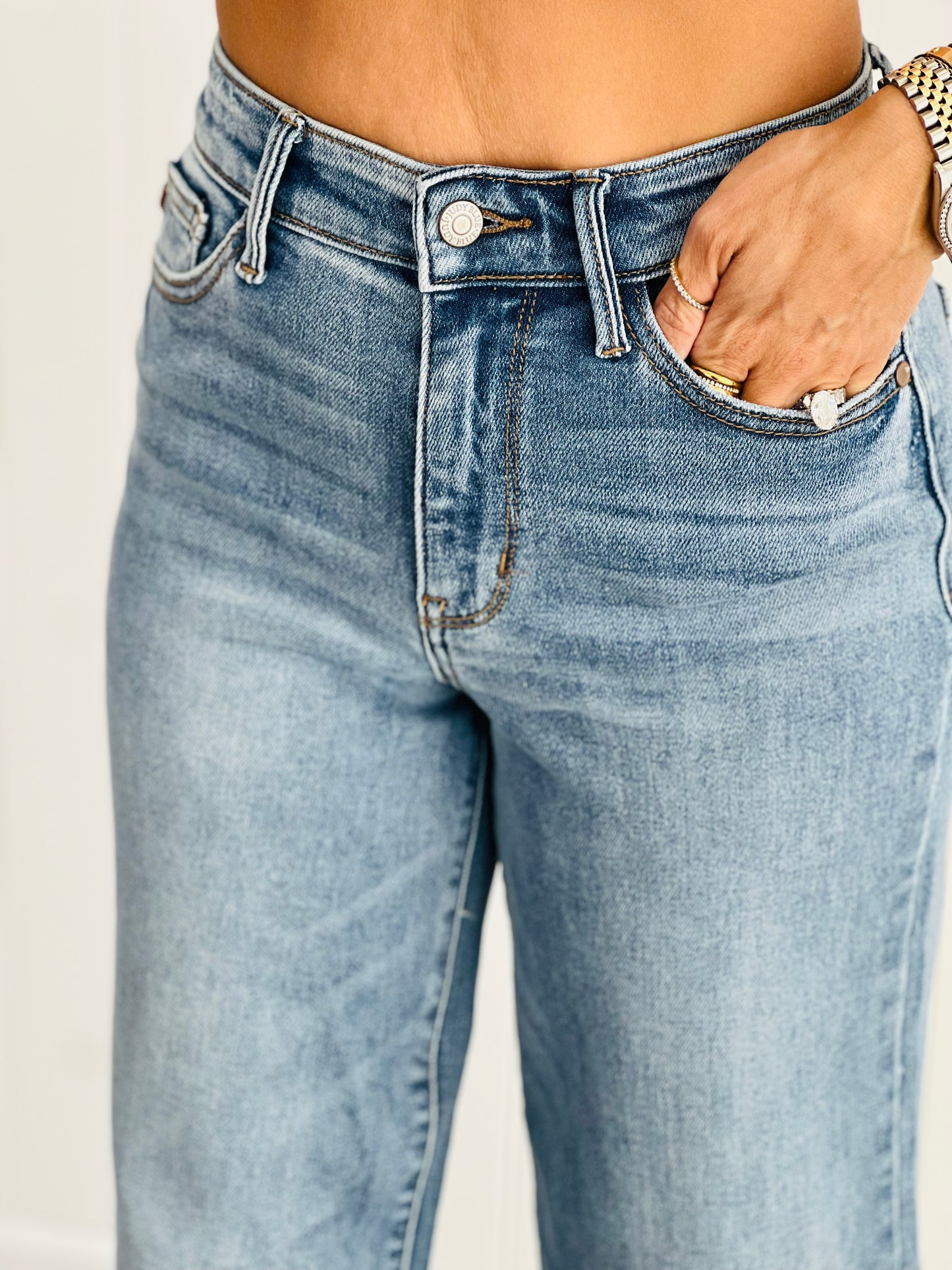 Judy Blue Perfect For You Wide Leg Jeans (Reg. & Plus)