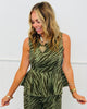 Olive Zebra Print Sleeveless Top (Reg.)