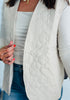 Beige Quilted Rounded Vest (Reg & Plus)