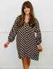 Brown Polka Dot Shirt Dress (Reg. and Plus)