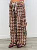 POL Chocolate Multi Plaid Pants (Reg.)