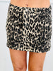 Chestnut Mineral Washed Leopard Print Mini Skirt (Reg.)