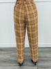 Tan Plaid Brushed Wool Blend Trousers (Reg & Plus)