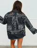 POL Black Paisley Quilted Jacket  (Reg.)