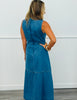Lt. Blue Horsebit Midi Dress (Reg.)