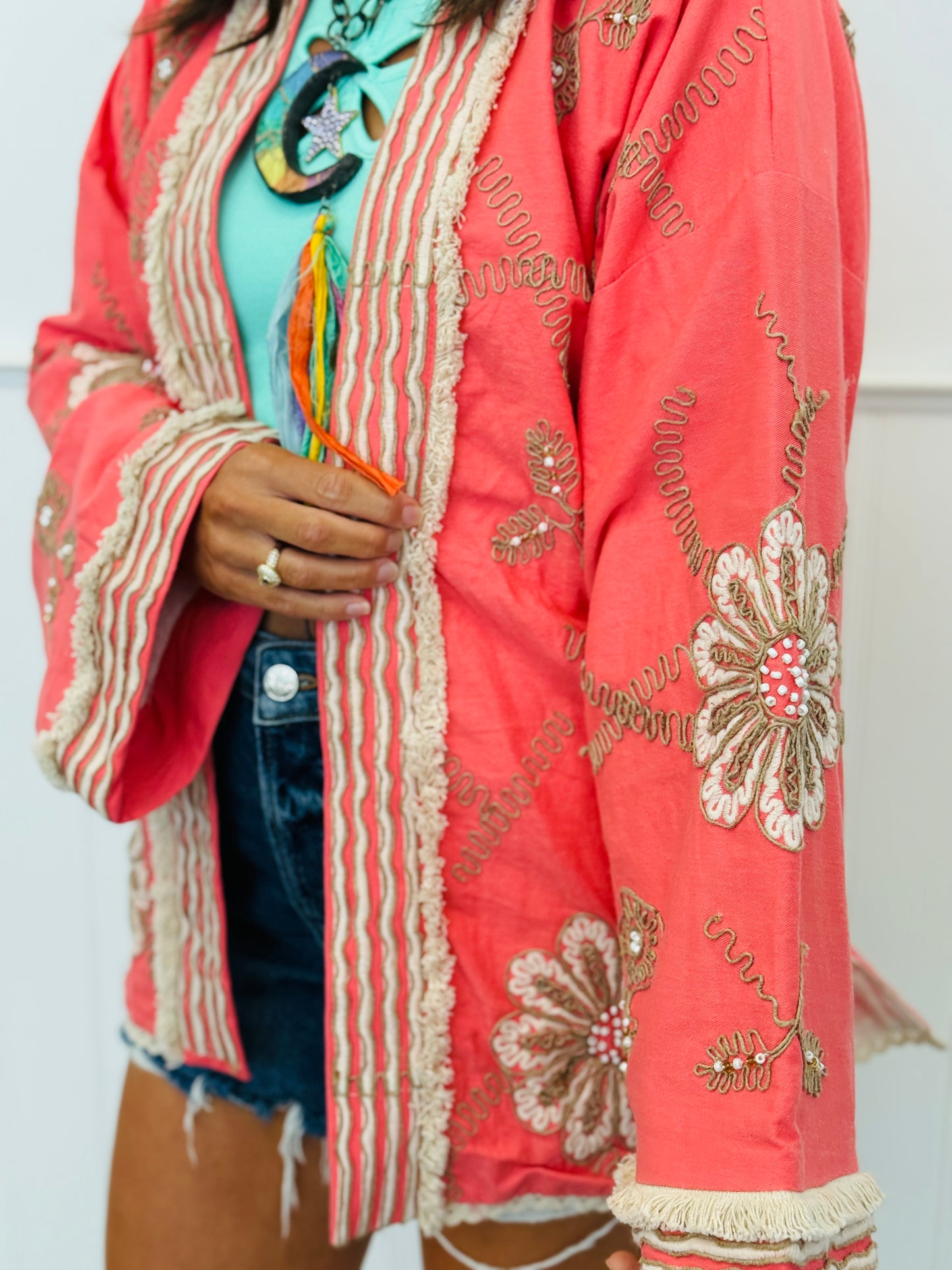 POL Pink Multi Wrap Kimono Jacket (Reg.)