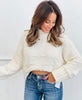 Ivory Mock Neck Sweater Top (Reg. and Plus)