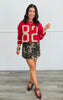 Red Number 82 Pullover Sweater (Reg. and Plus)
