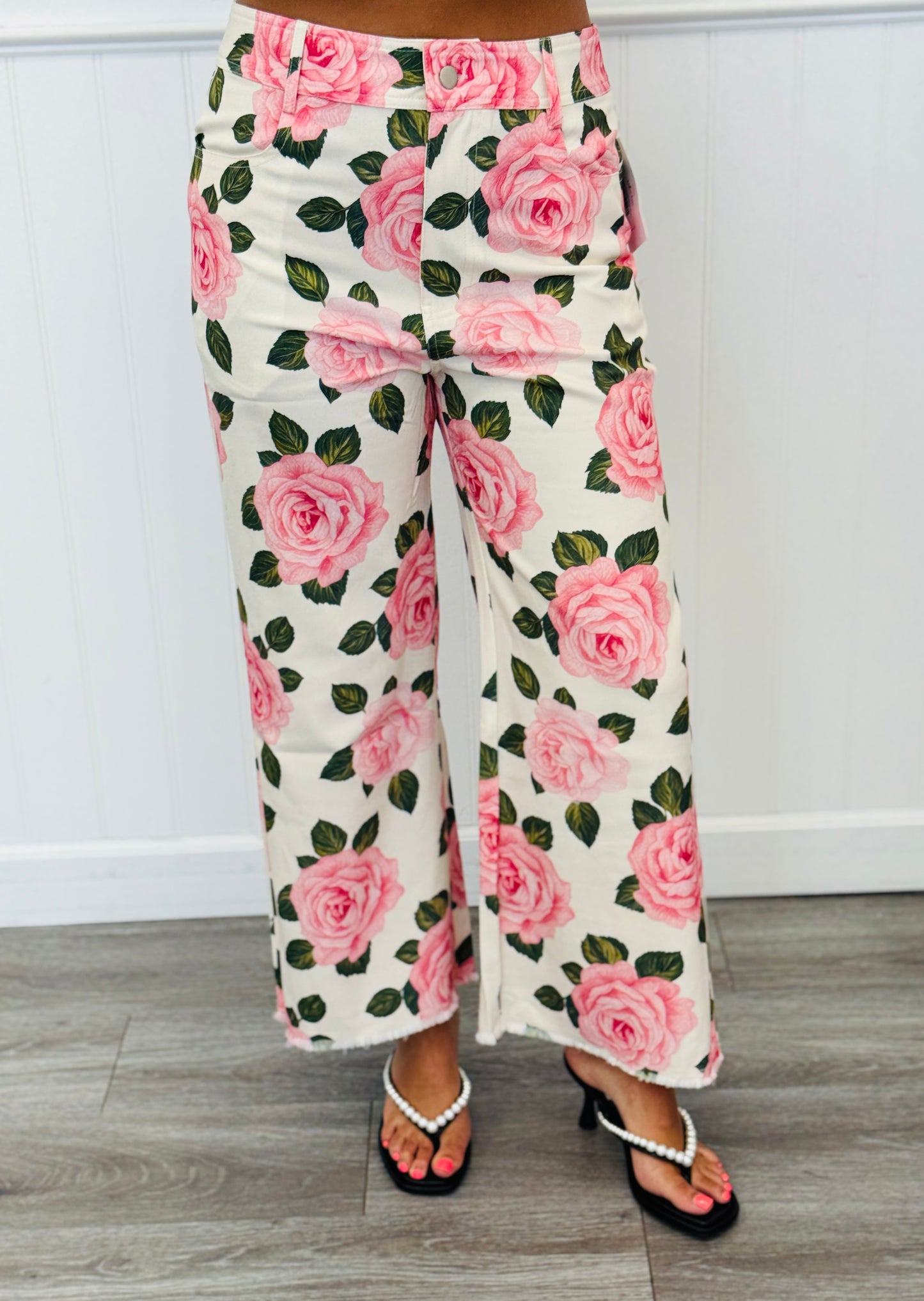 Pink Floral Trouser Pants (Reg.)