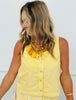 Gold Striped Embroidered Dot Top (Reg.)