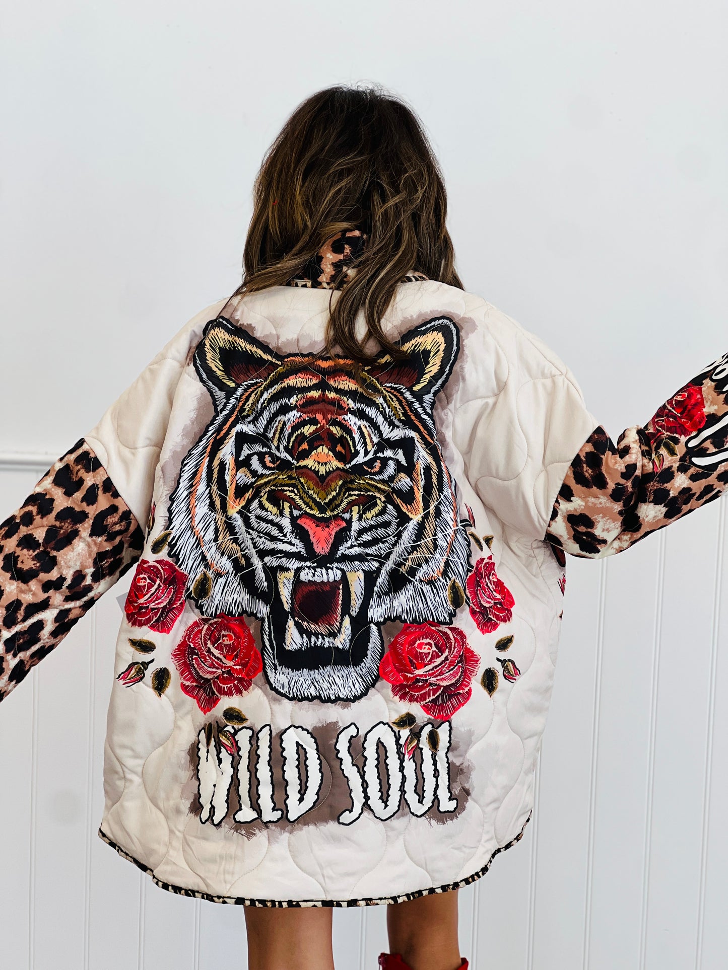 Wild Soul Leopard Quilted Jacket (OS)