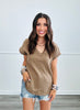 Andree Mocha Cotton Gauze Top (Reg.)