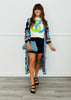 POL Black Crochet Square Maxi Cardigan (OS)