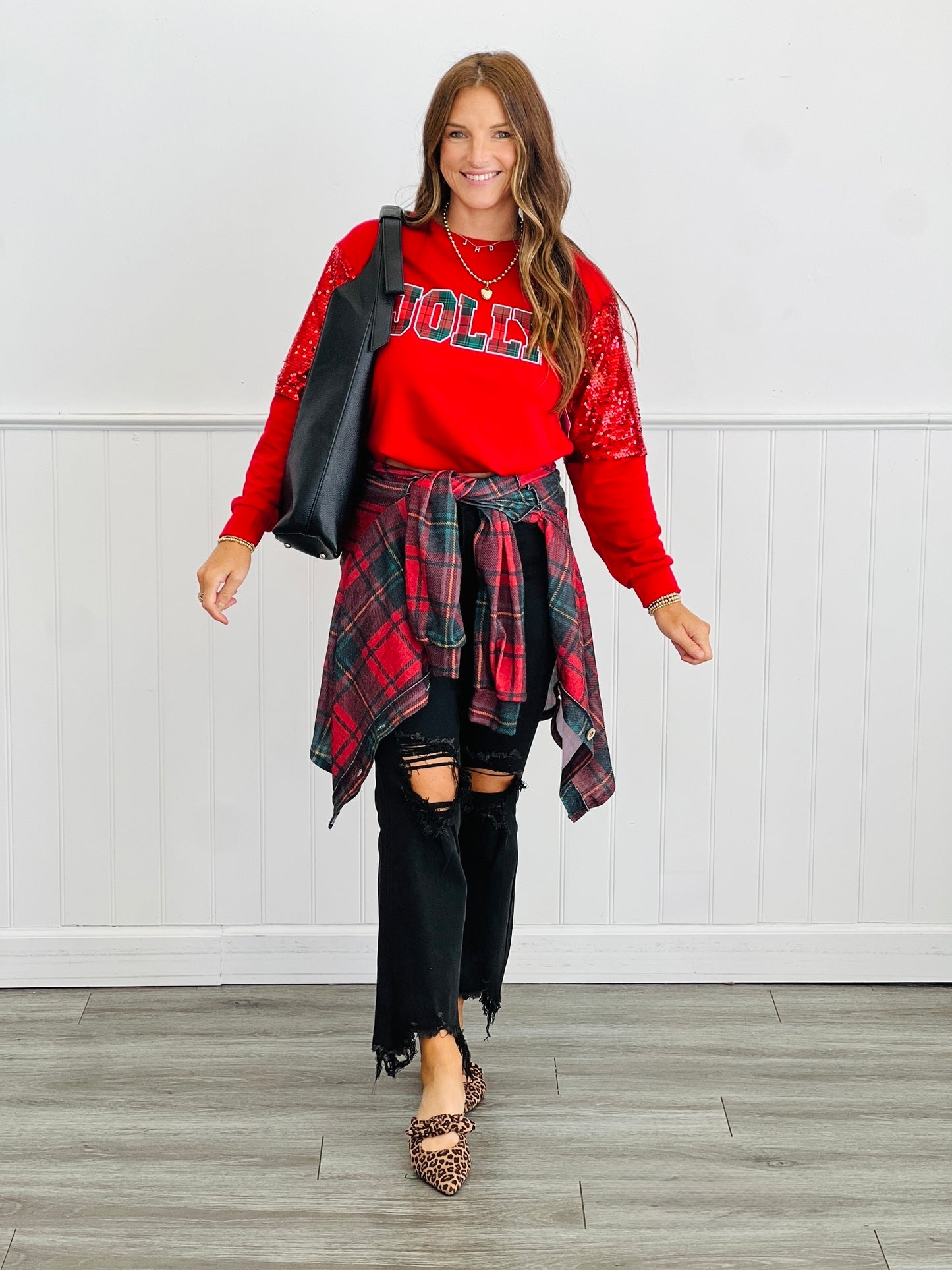 Essential Red Plaid Shacket (Reg & Plus)