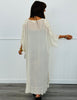 Vanilla Cream Front Tie Tassel Longline Cardigan (One Size)
