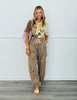 Taupe Striped Cargo Pocket Pants (Reg.)