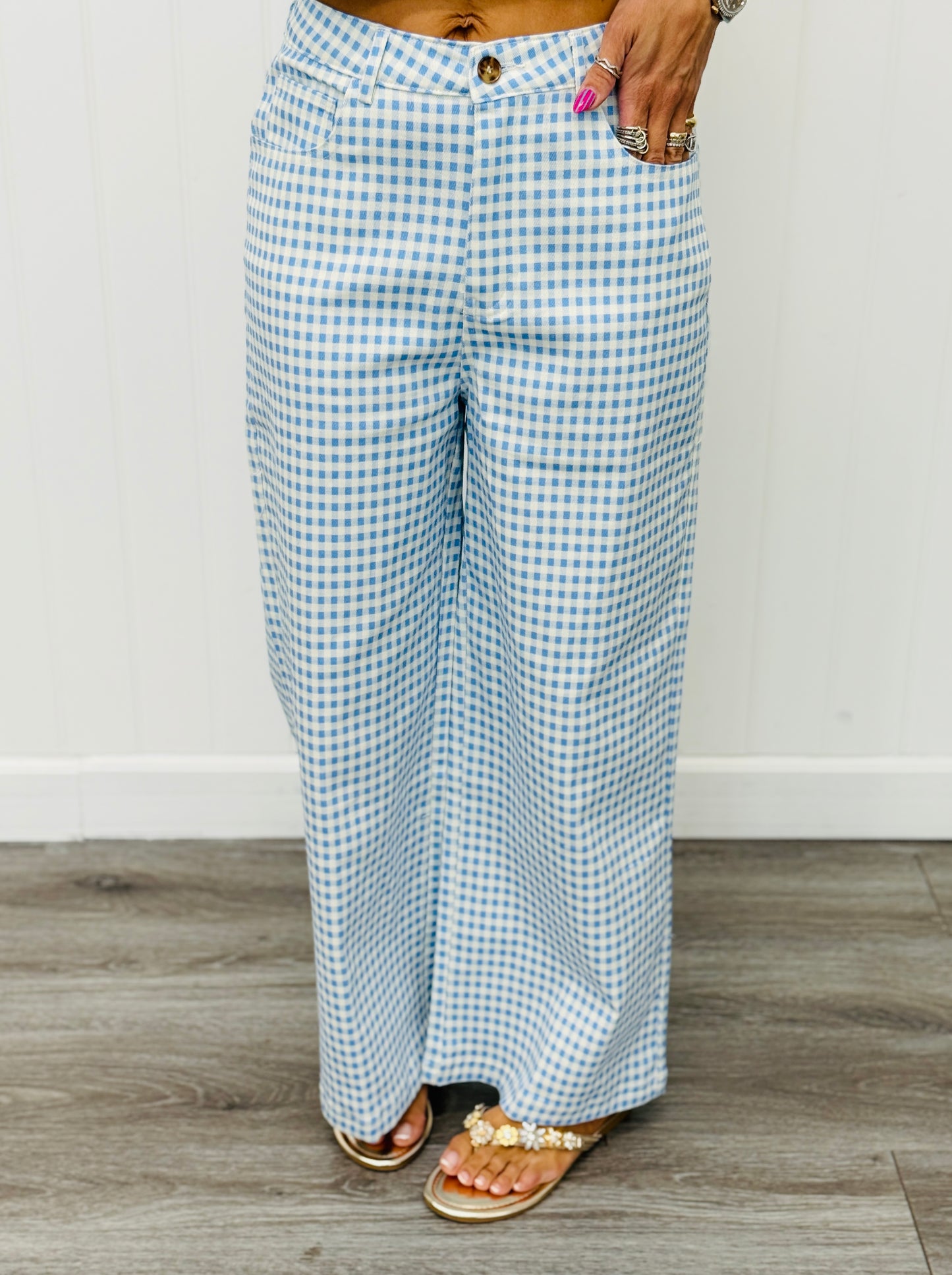 Gingham Straight Leg Pants (Reg.) - 7 Colors
