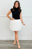 Black/White Knit Top Bubble Skirt Dress (Reg.)