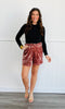 Velvet Stretch Waistband Shorts (Reg)- 2 Colors