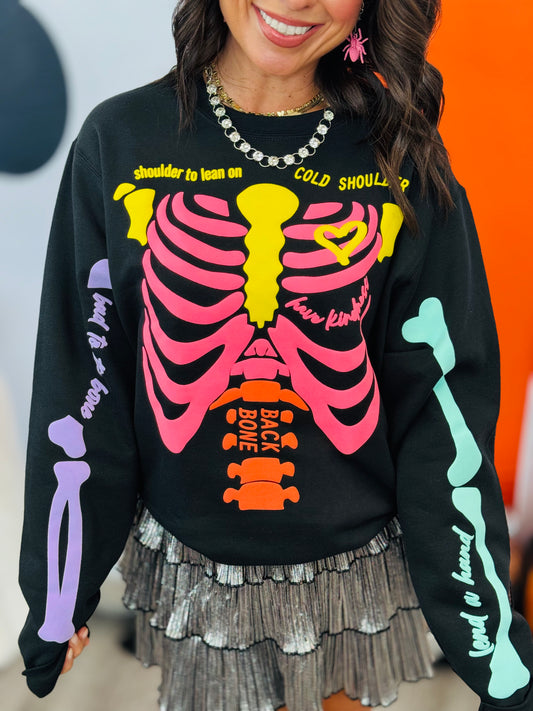 Neon Skeleton Sweatshirt (Reg. and Plus)