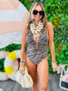 Zebra Print Seashell Halter 1-Piece (Reg.)