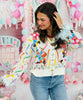 Queen Of Sparkles Multi Drummin Nutcracker Button Up Feather Sleeve Cardigan (Reg. & Plus)