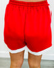 Red Contrast Trim Pocket Shorts (Reg.)