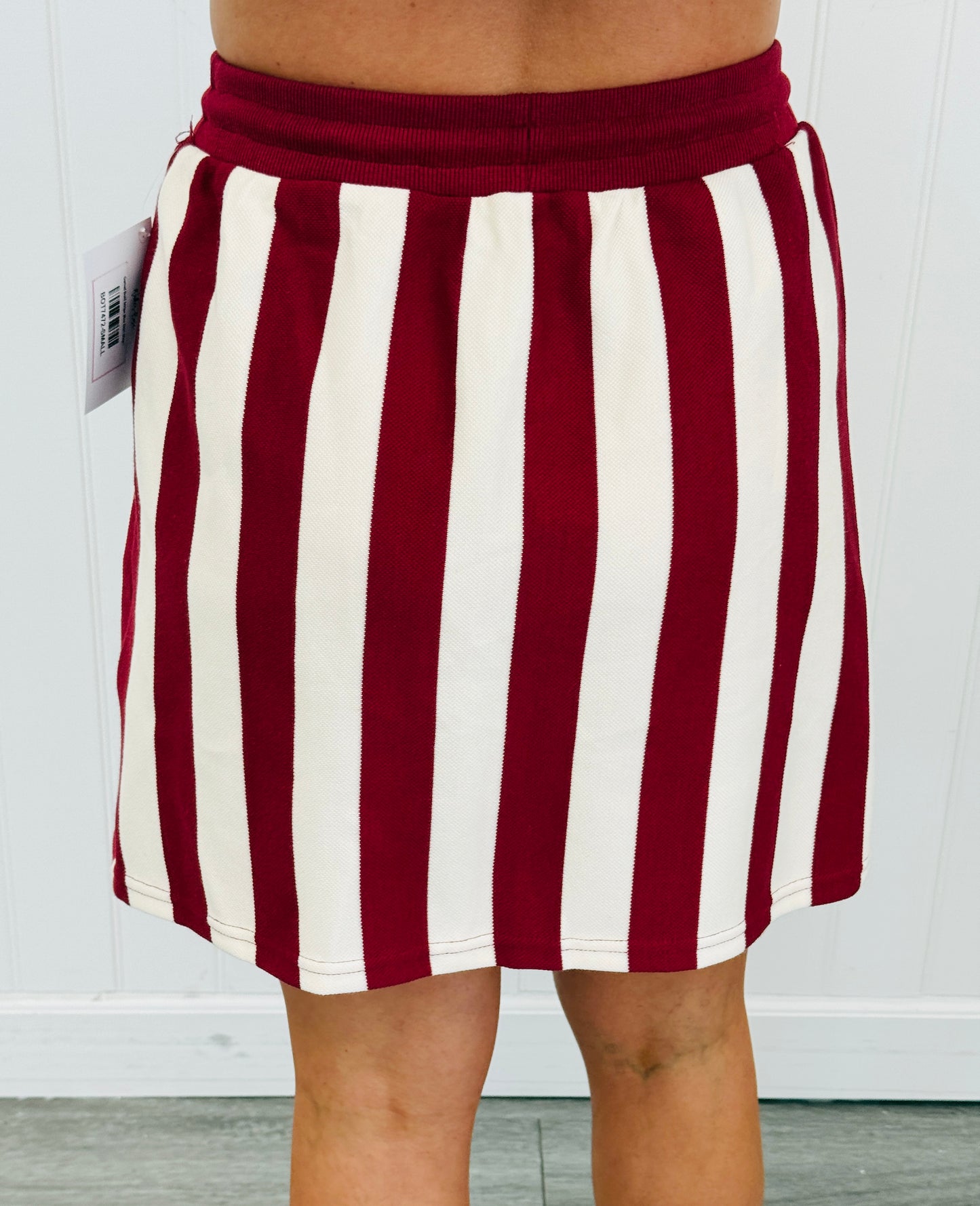 Garnet Bold Stripe Mini Skirt (Reg.)