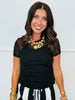 Mesh Short Sleeve Tee Top (Reg & Plus) - 5 Colors