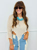 POL Cream Asymmetric Action Top (One Size)