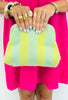 Soho Stripe Design Clutch Bag Makeup Pouch (2 Colors)