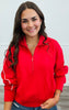 Modal Side Piping Half Zip Top (Reg. and Plus)-3 Colors