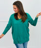 Center Seam Sweater Top Remix (Reg.) - 7 Colors