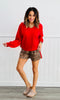 Leopard Side Stripe Satin Shorts (Reg.)