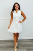 Off White Button Down Mini Dress (Reg.)